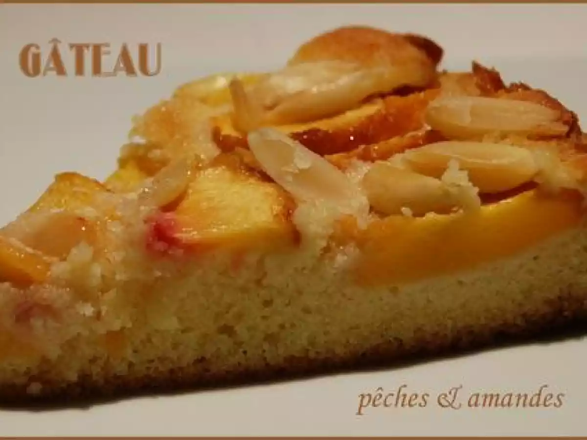 Gâteau amandes et pêches, sans gluten et sans lactose - photo 2
