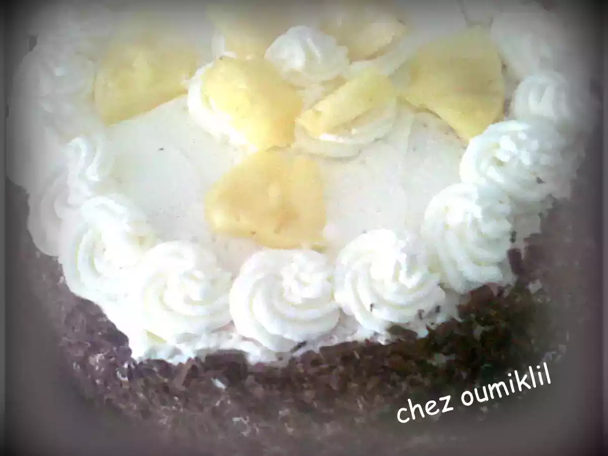 Gâteau anans et crème mousseline