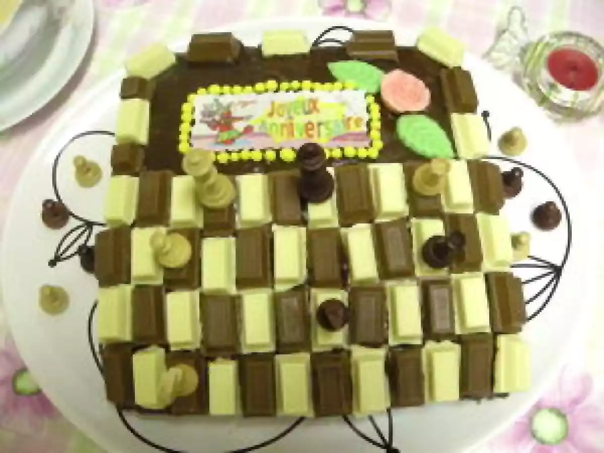 Gâteau Anniversaire Jeu de Dames - photo 2