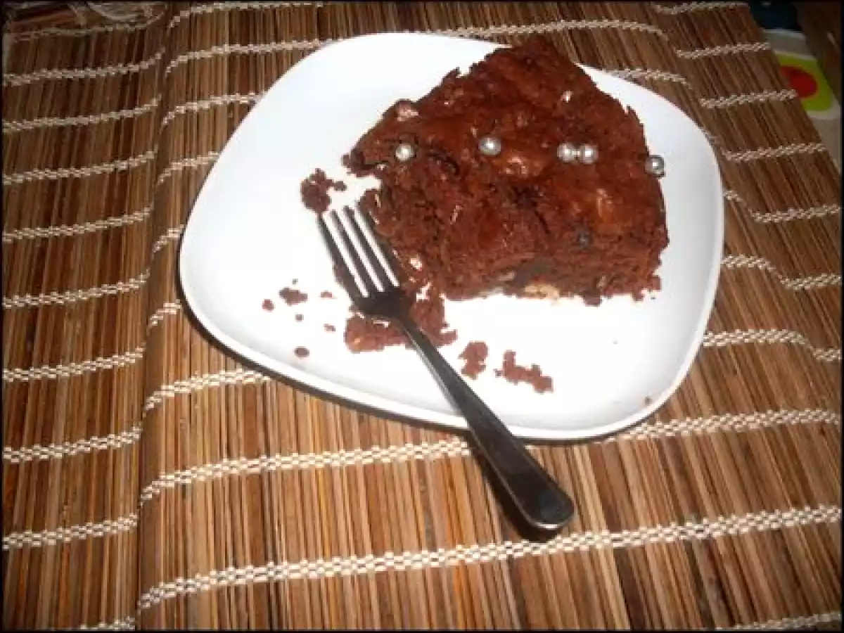 Gateau au chocolat et au noix sans oeufs