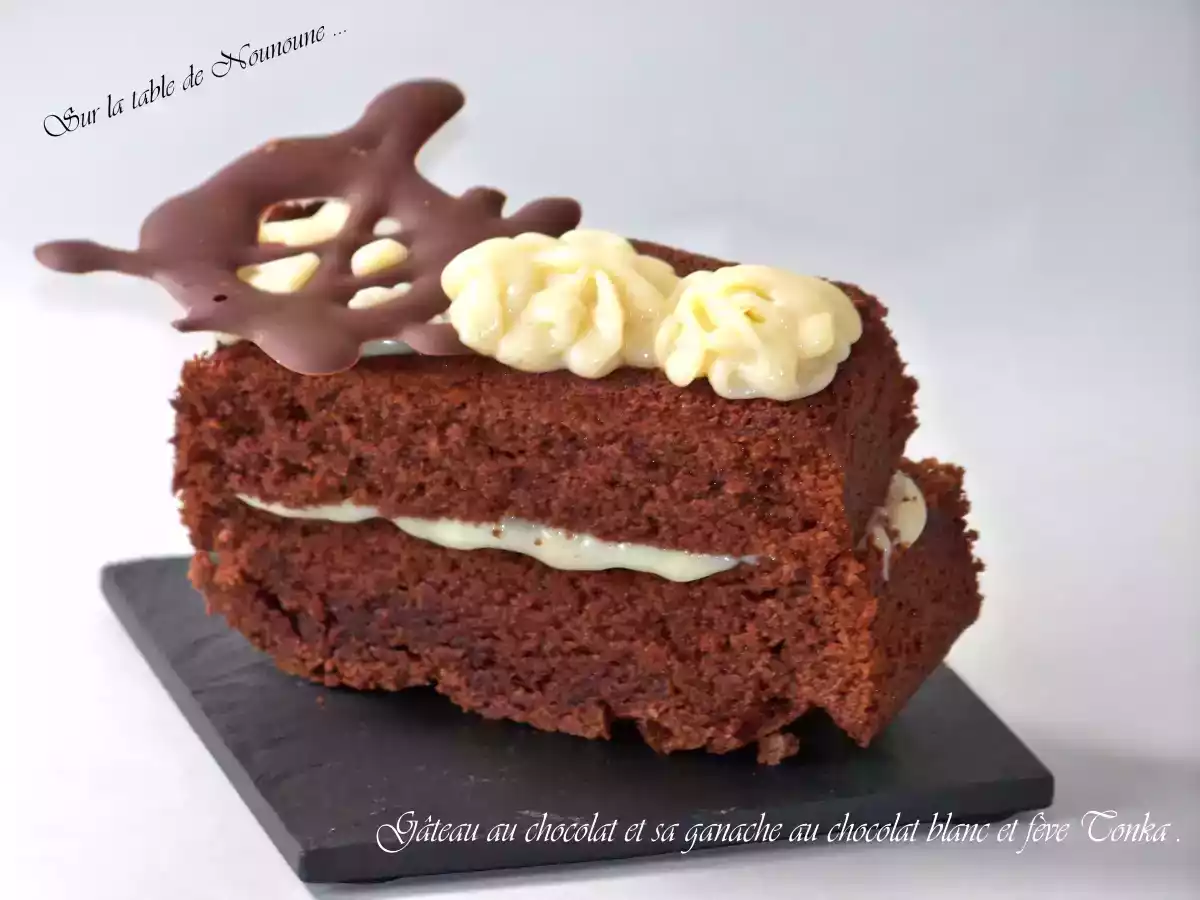 Gâteau au chocolat et sa ganache au chocolat blanc et fève tonka - photo 2