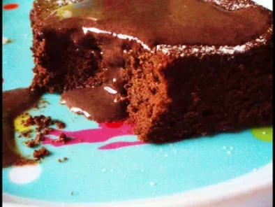 Gâteau au chocolat et son coulis choc'amande