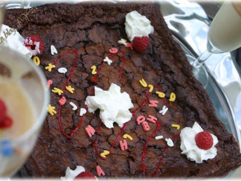 Gâteau au chocolat sans oeuf et panna cotta lavande aux pèches - photo 2