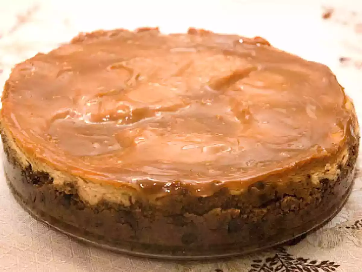 Gâteau au fromage au caramel dulce de leche