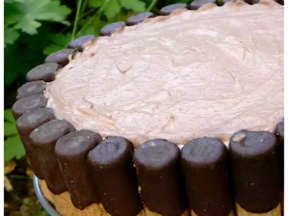 Gâteau au fromage au chocolat et à la liqueur d?amande