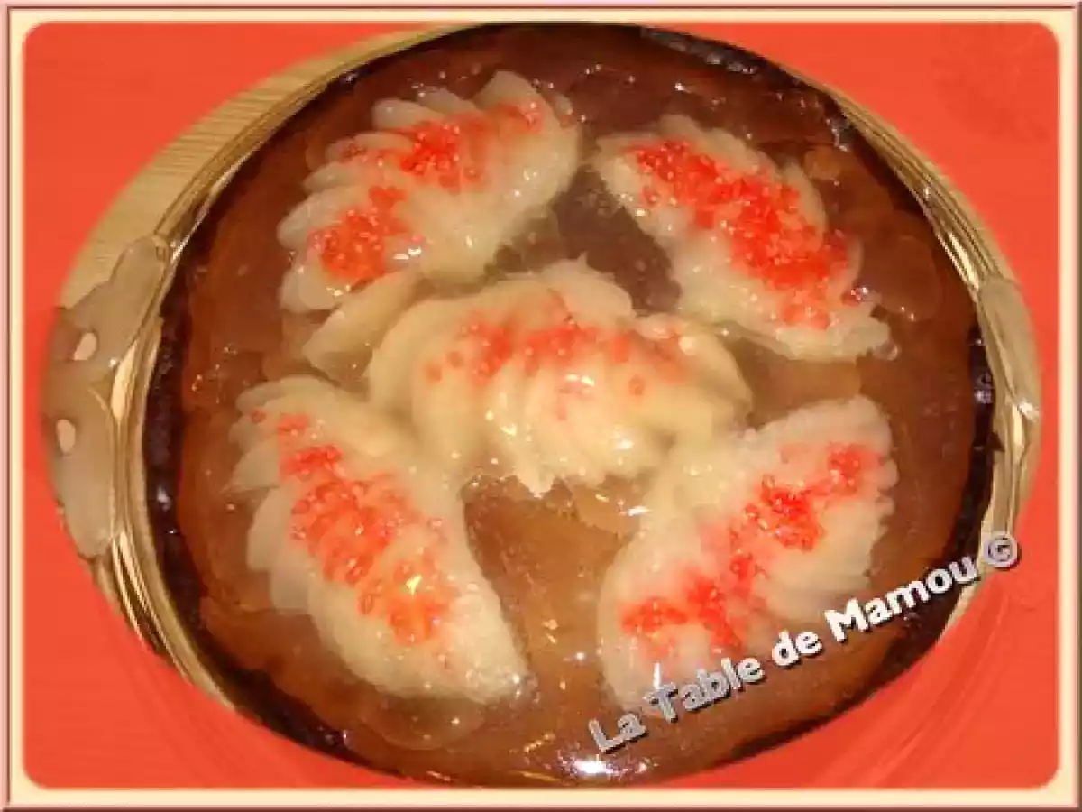 Gâteau au fromage blanc au chocolat et aux poires