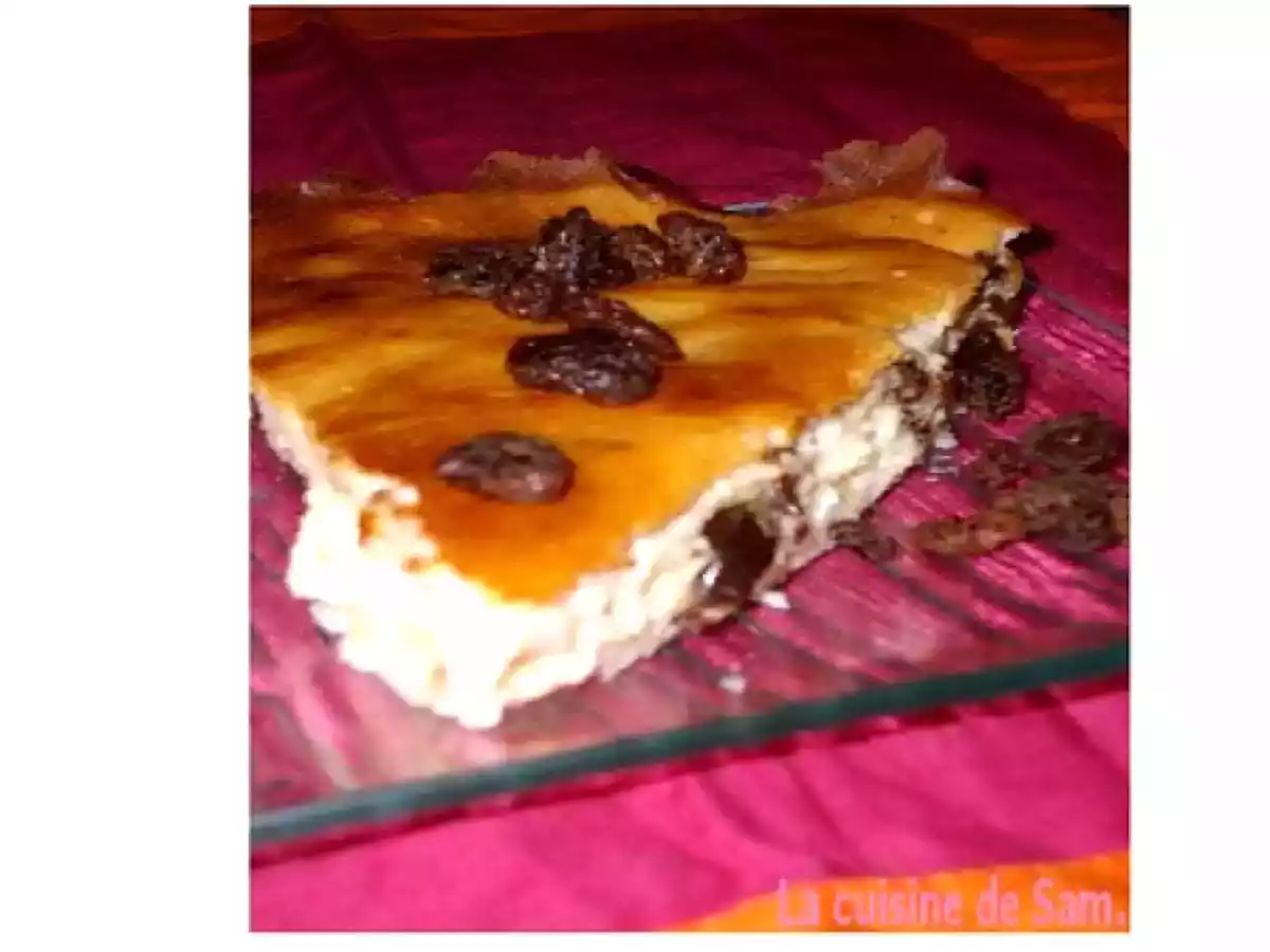 Gâteau au fromage blanc & raisins secs