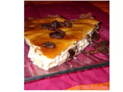 Gâteau au fromage blanc & raisins secs