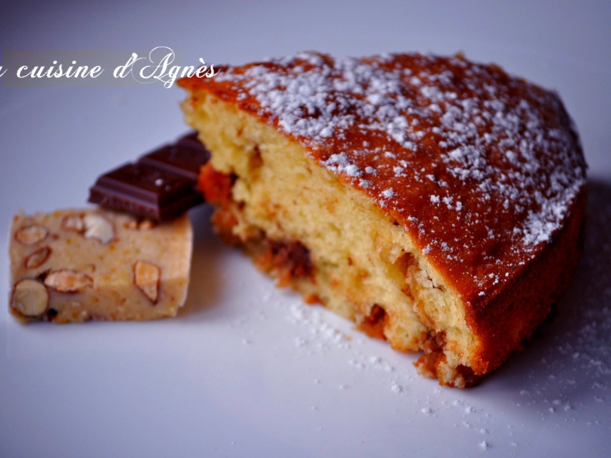 Recette de gâteau au nougat et chocolat au lait caramel