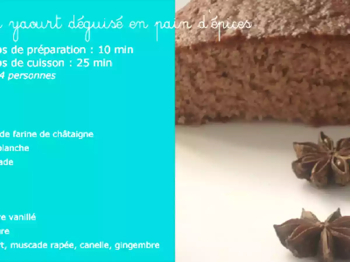 Gâteau au yaourt déguisé en pain d'épices