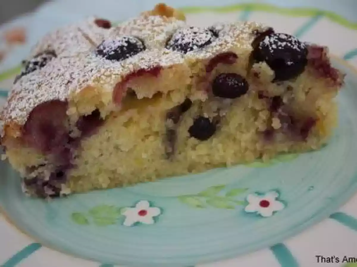 Gâteau au yaourt et myrtilles