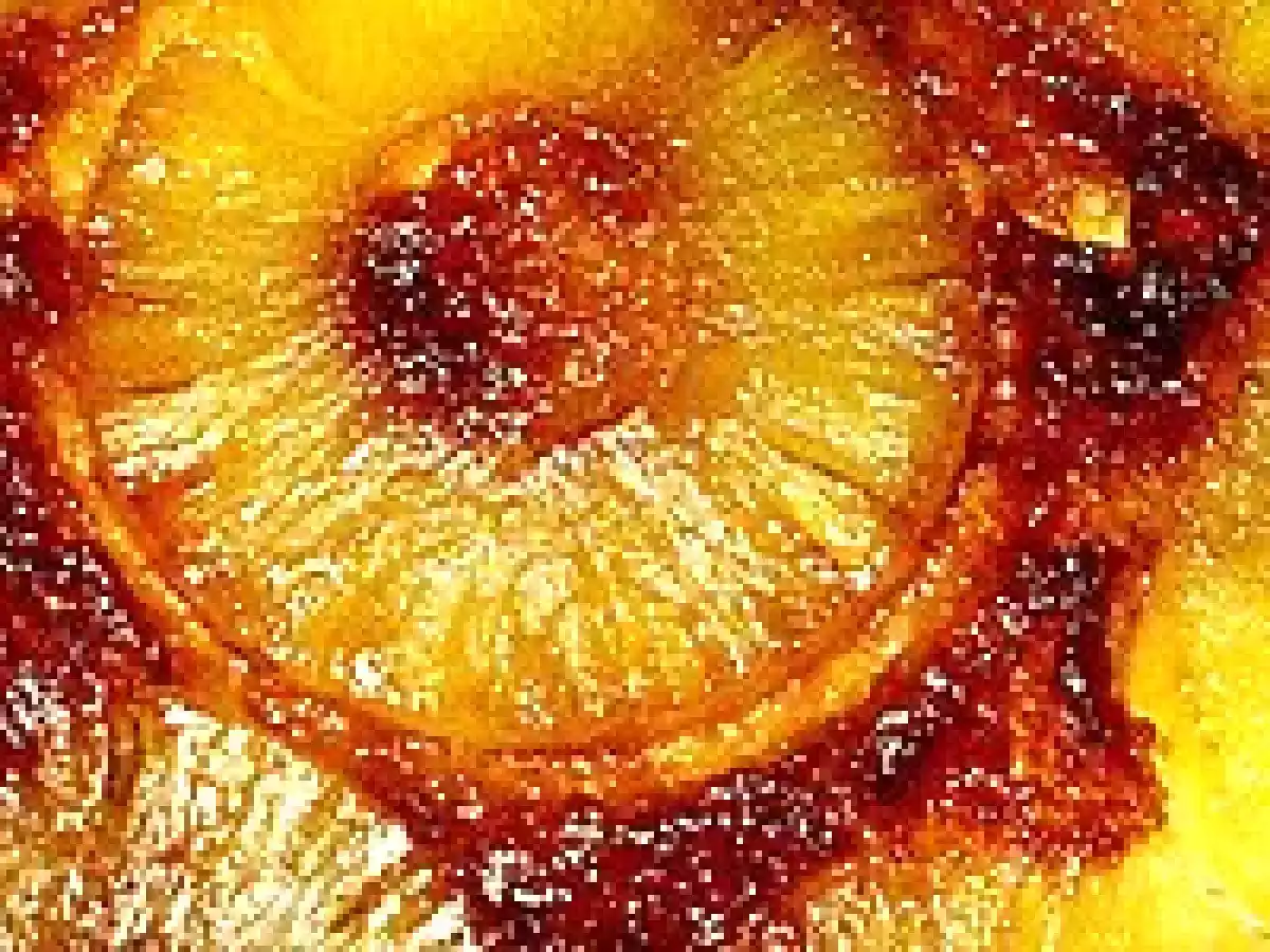 Gâteau au yaourt, pomme et caramel