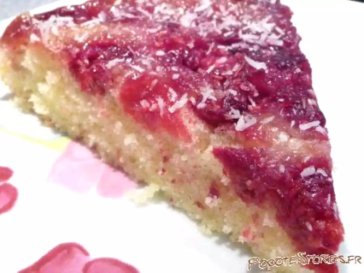 GATEAU AUX FRAMBOISES ET A LA NOIX DE COCO CARAMELISEES - photo 2