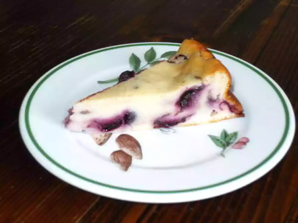 Gâteau aux petits suisses et aux cerises