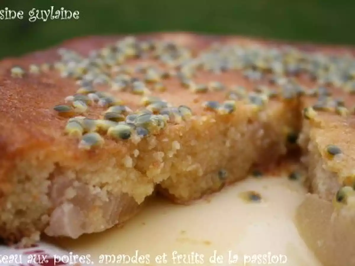 Gâteau aux poires, amandes et fruits de la passion - photo 2
