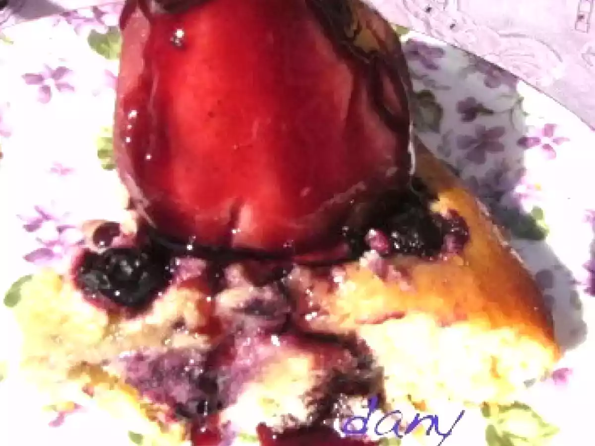 GÂTEAU AUX POIRES AU VIN ET AU CASSIS - photo 2