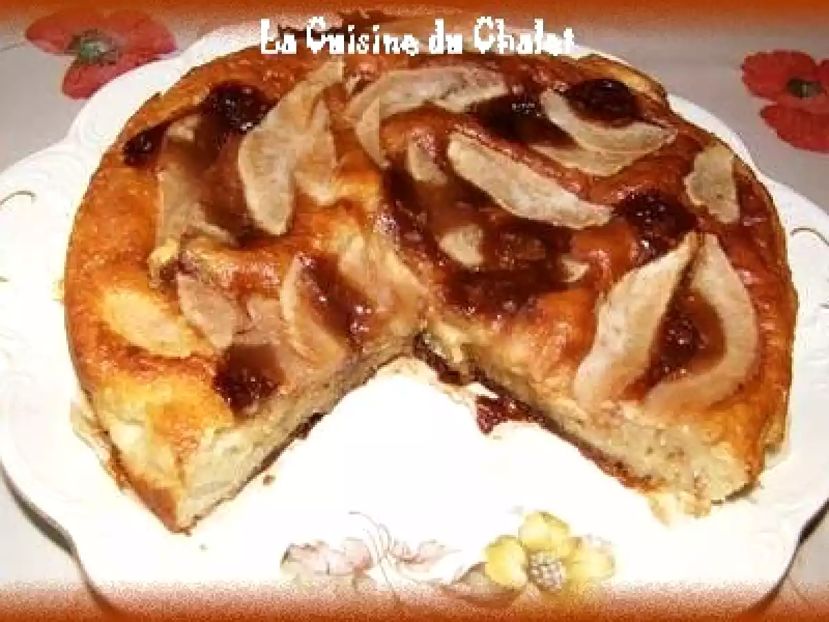 GATEAU AUX POIRES ET CARAMBARS