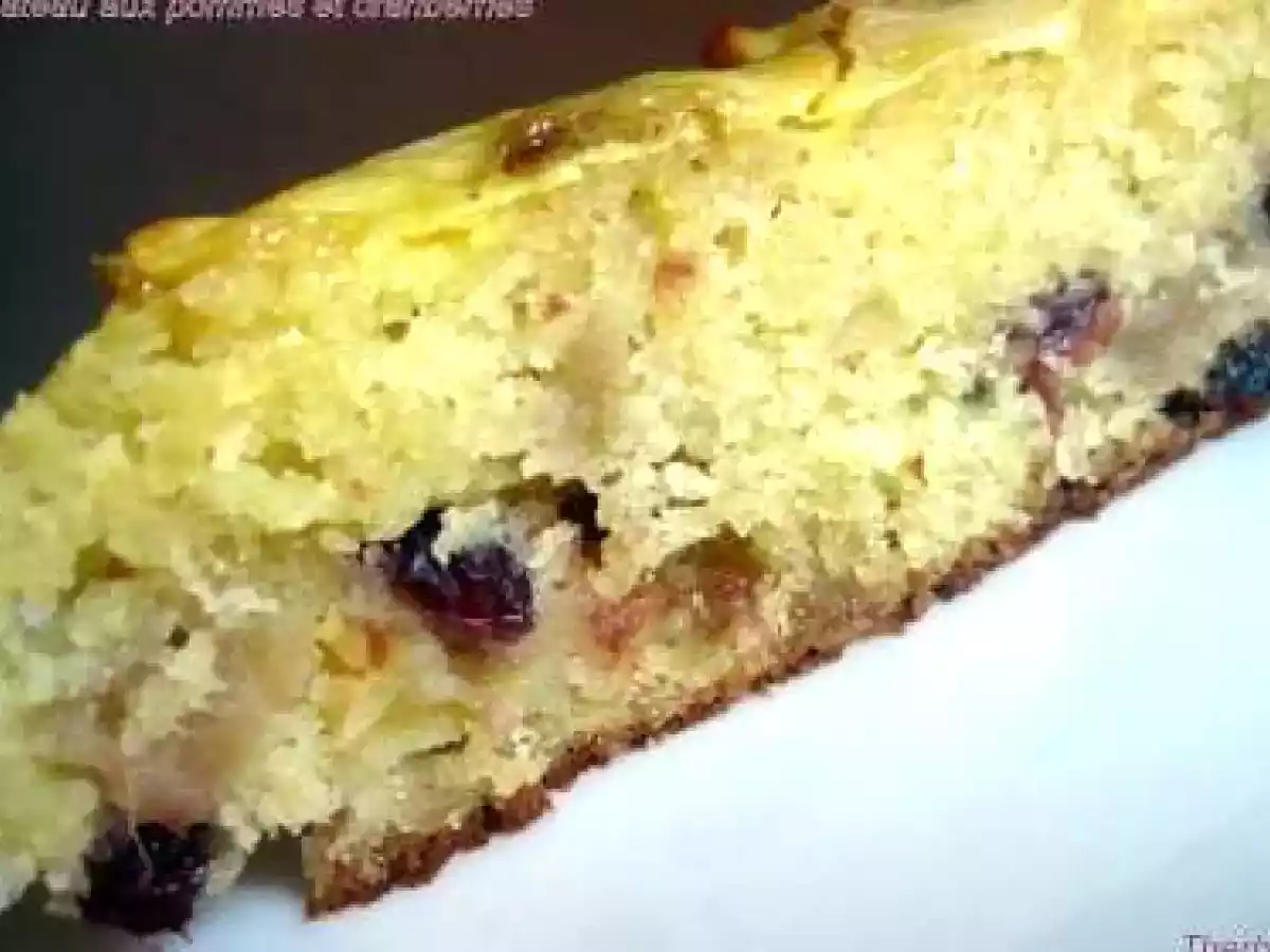 Gâteau aux pommes et cranberries