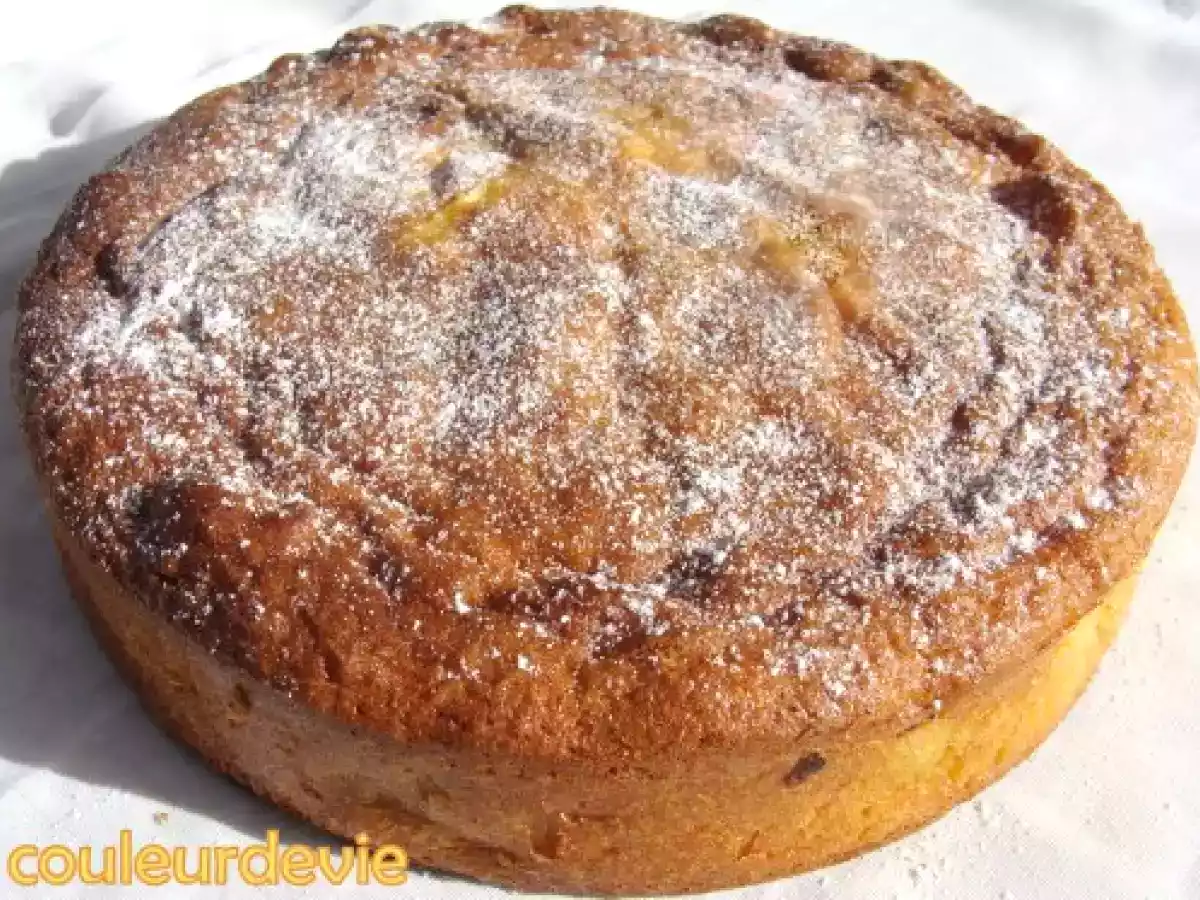 Gâteau aux pommes et son coulis au caramel onctueux