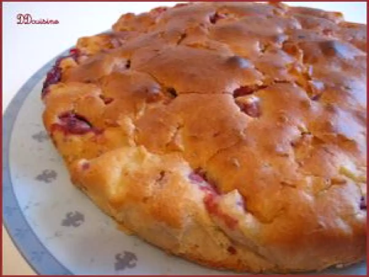 Gâteau aux pommes (séchées ou non) et aux framboises - photo 2