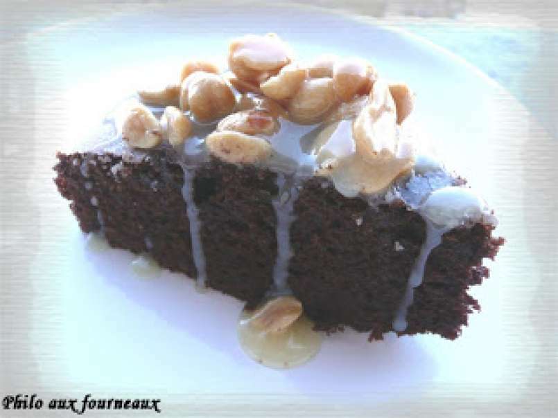 Gâteau-brownies au caramel et aux cacahuètes - photo 2