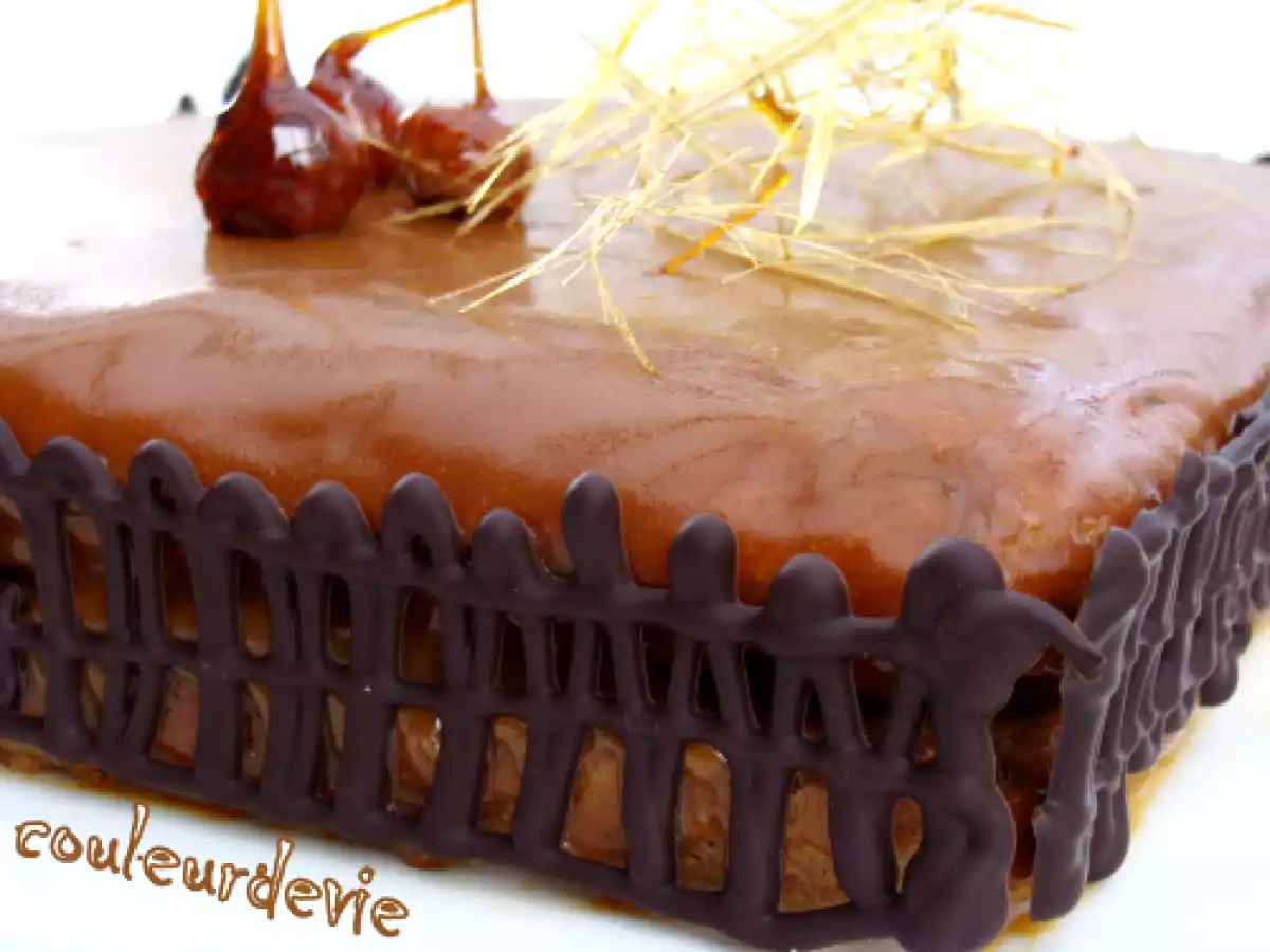 Gâteau café-noisettes-caramel