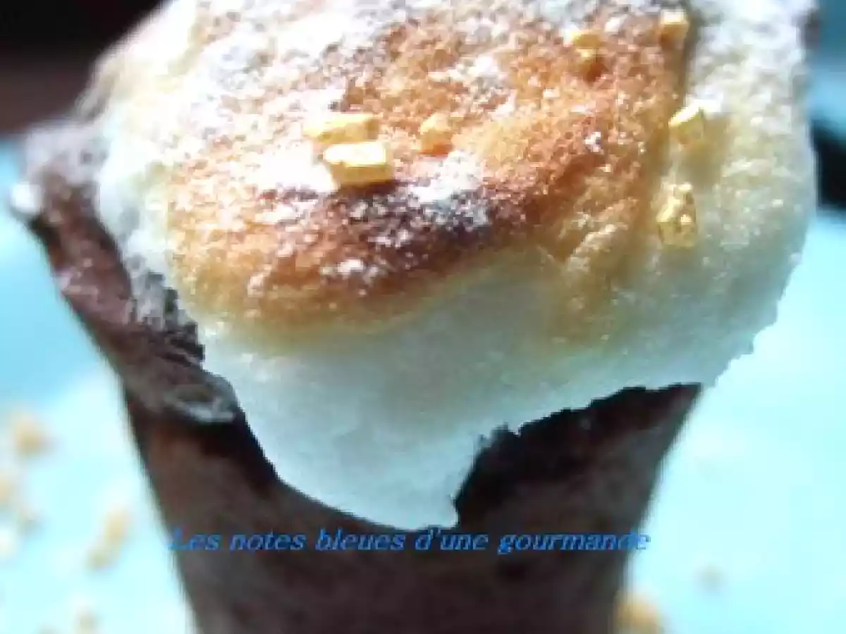 Gâteau choco marron meringué