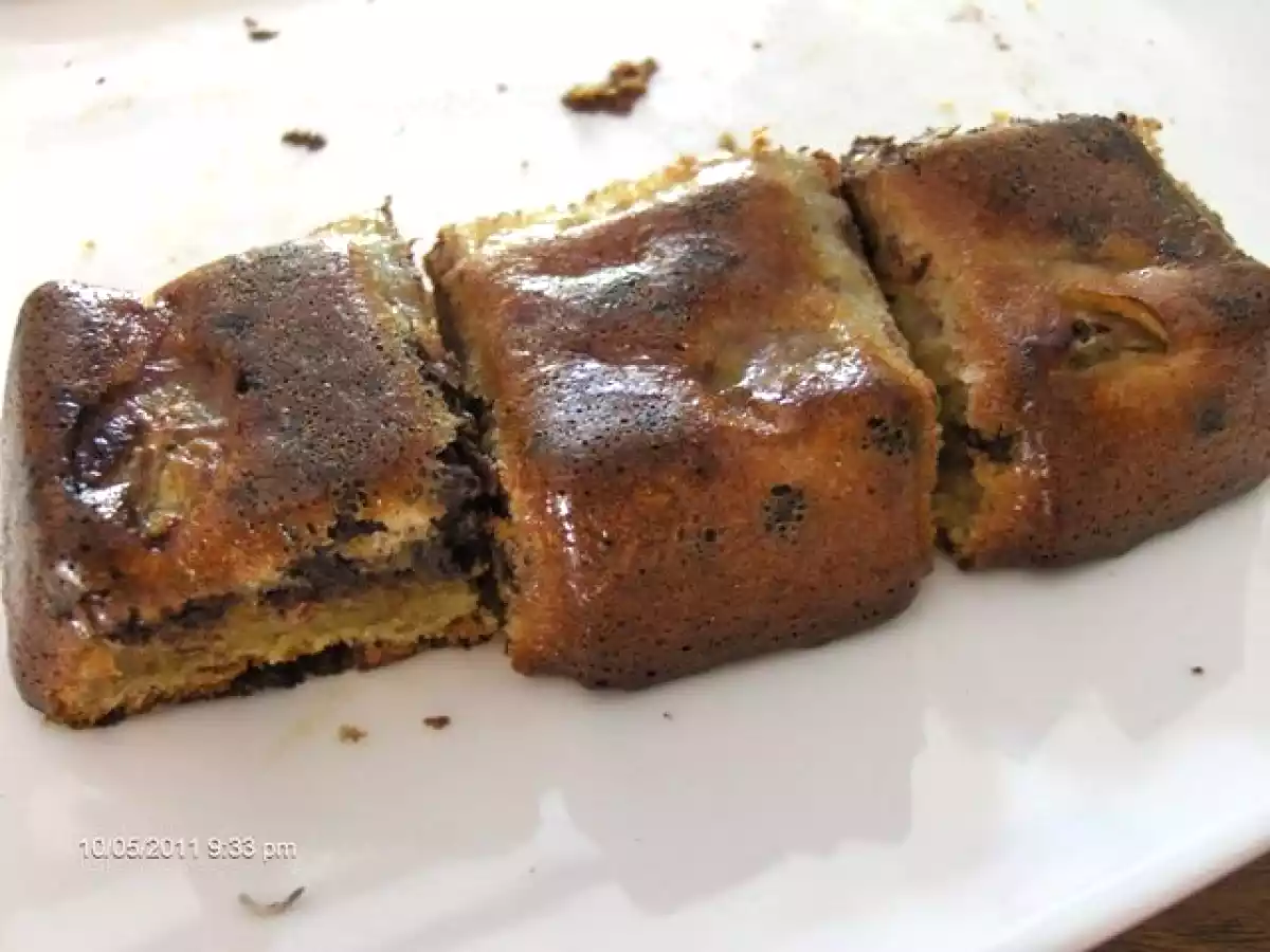 Gâteau chocolat bananes ultra moelleux.