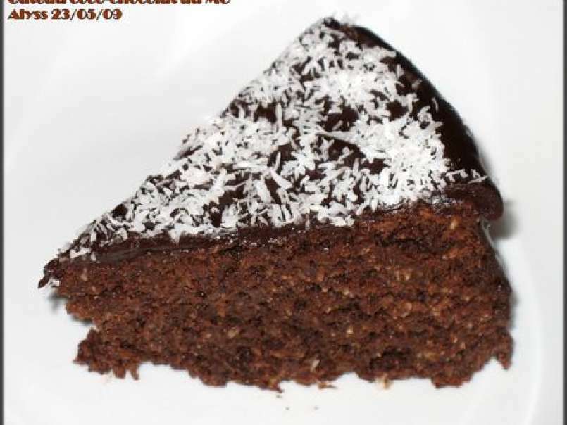 Gâteau chocolat-coco ou amande au micro-onde, photo 1