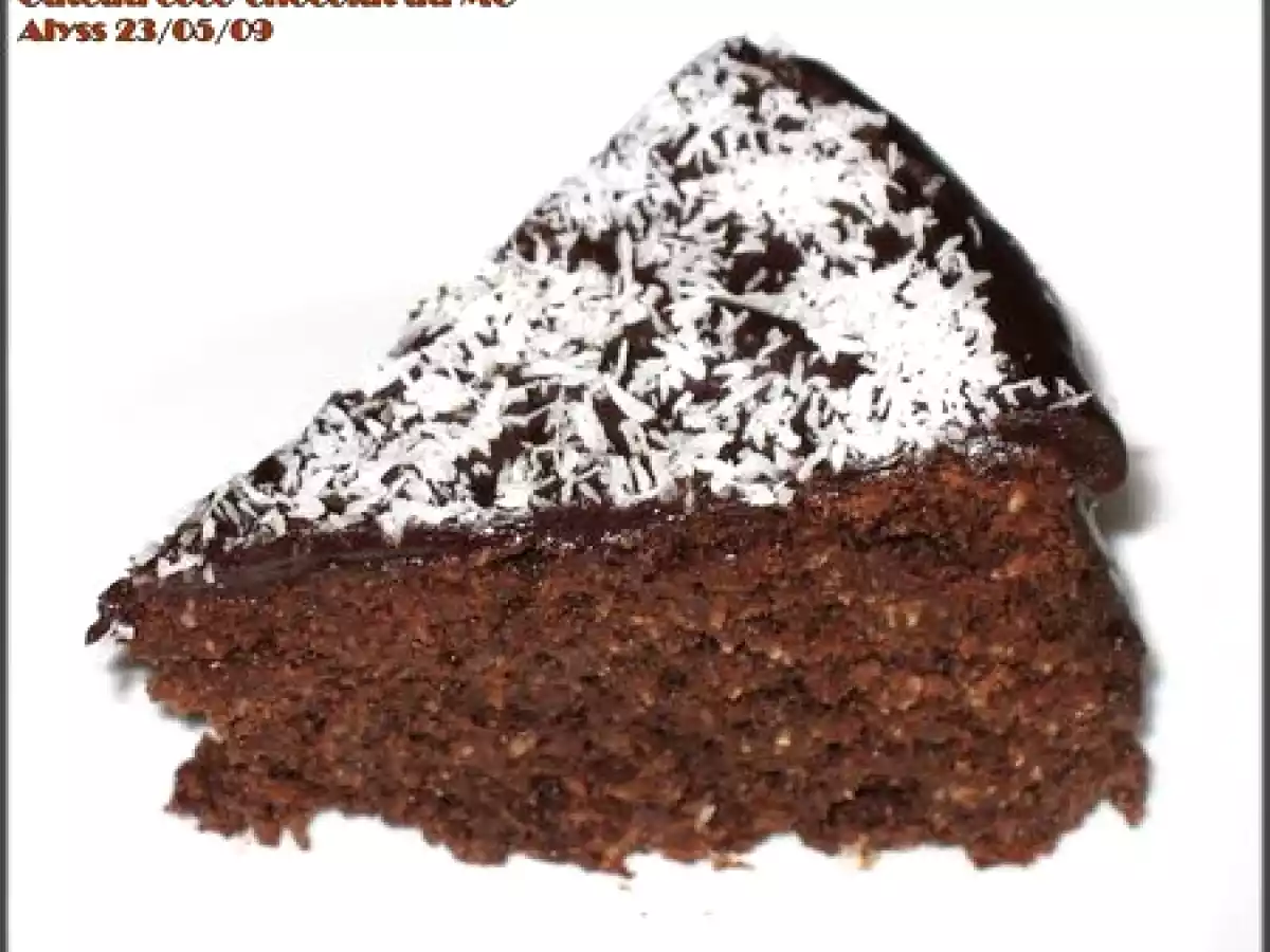 Gâteau chocolat-coco ou amande au micro-onde