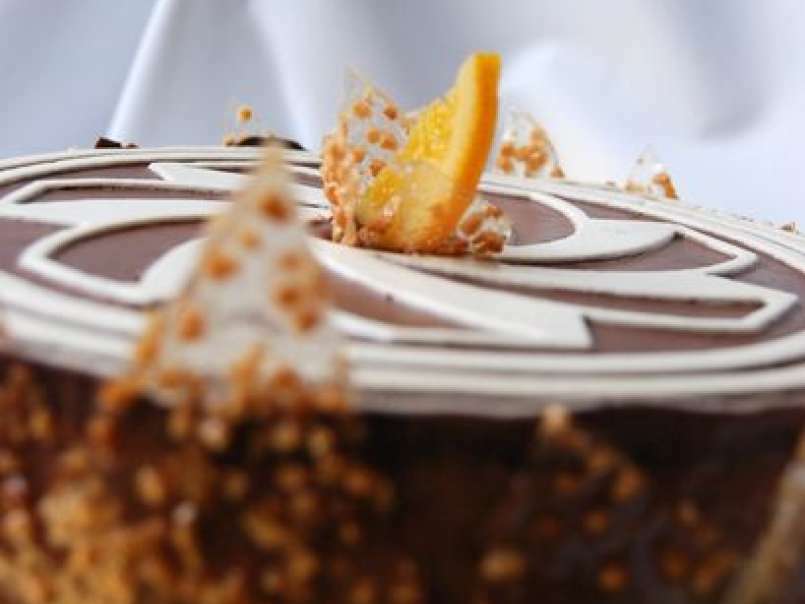 Gâteau chocolat, nougatine, orange - photo 2