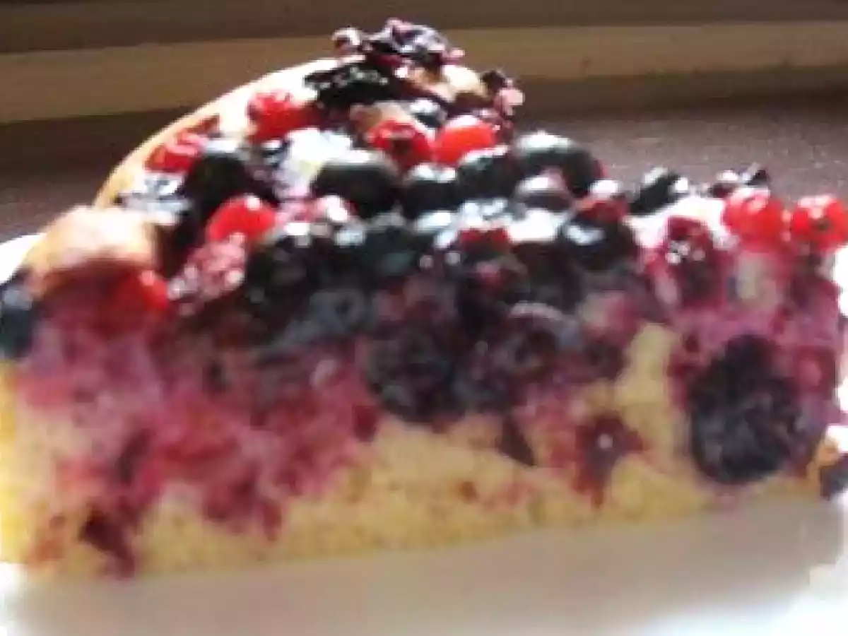 Gâteau citron amandes aux fruits rouges sans gluten