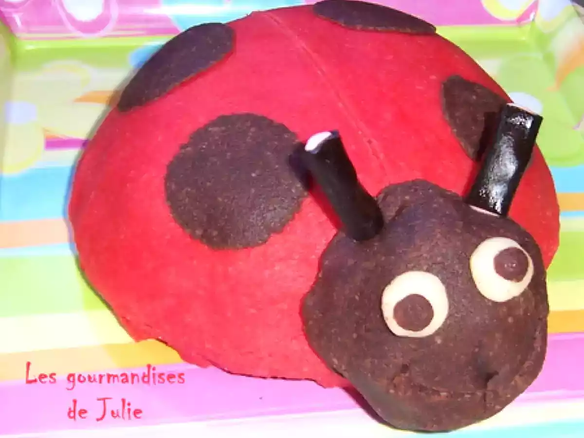 Gâteau coccinelle (chocolat, ananas)