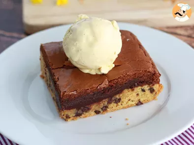 Gâteau cookie et brownie parfait pour le goûter!