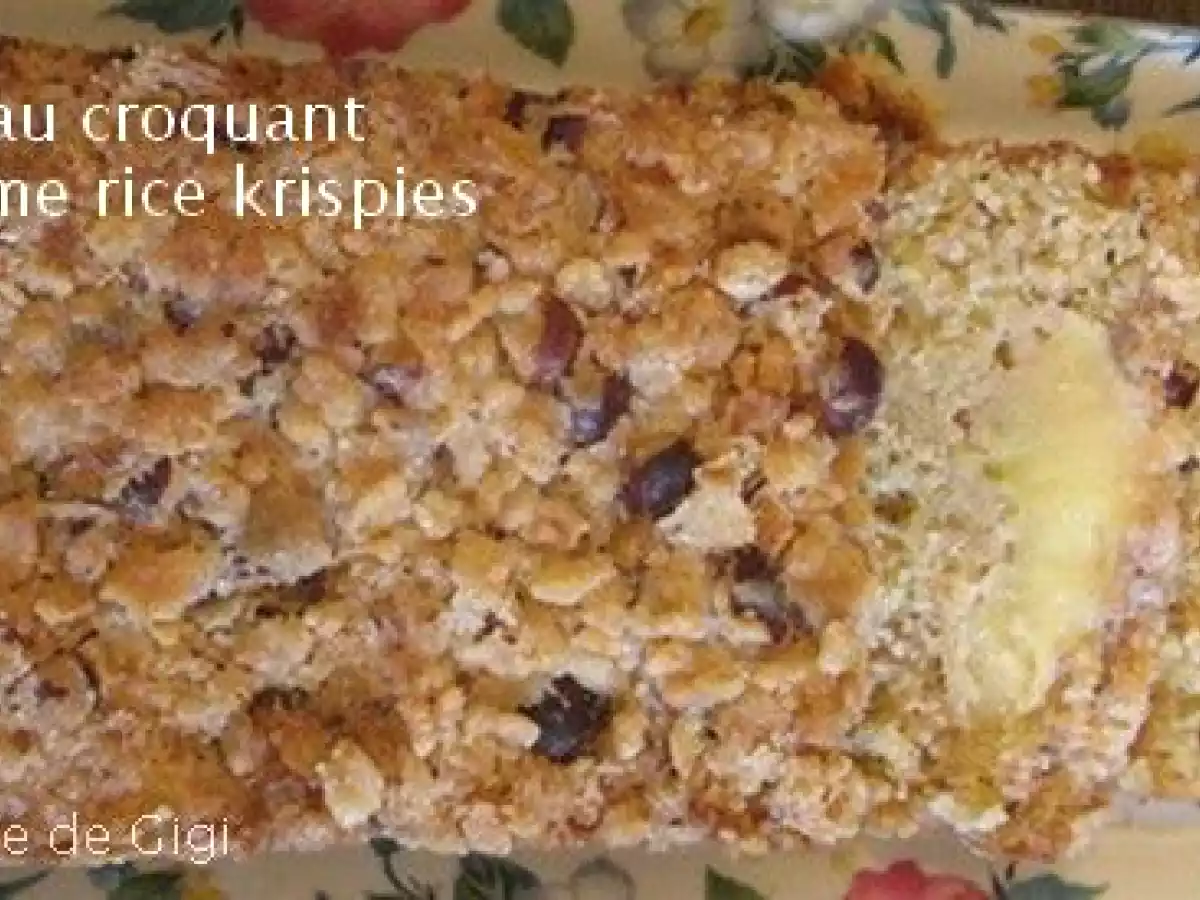 Gâteau croquant pomme rice krispies