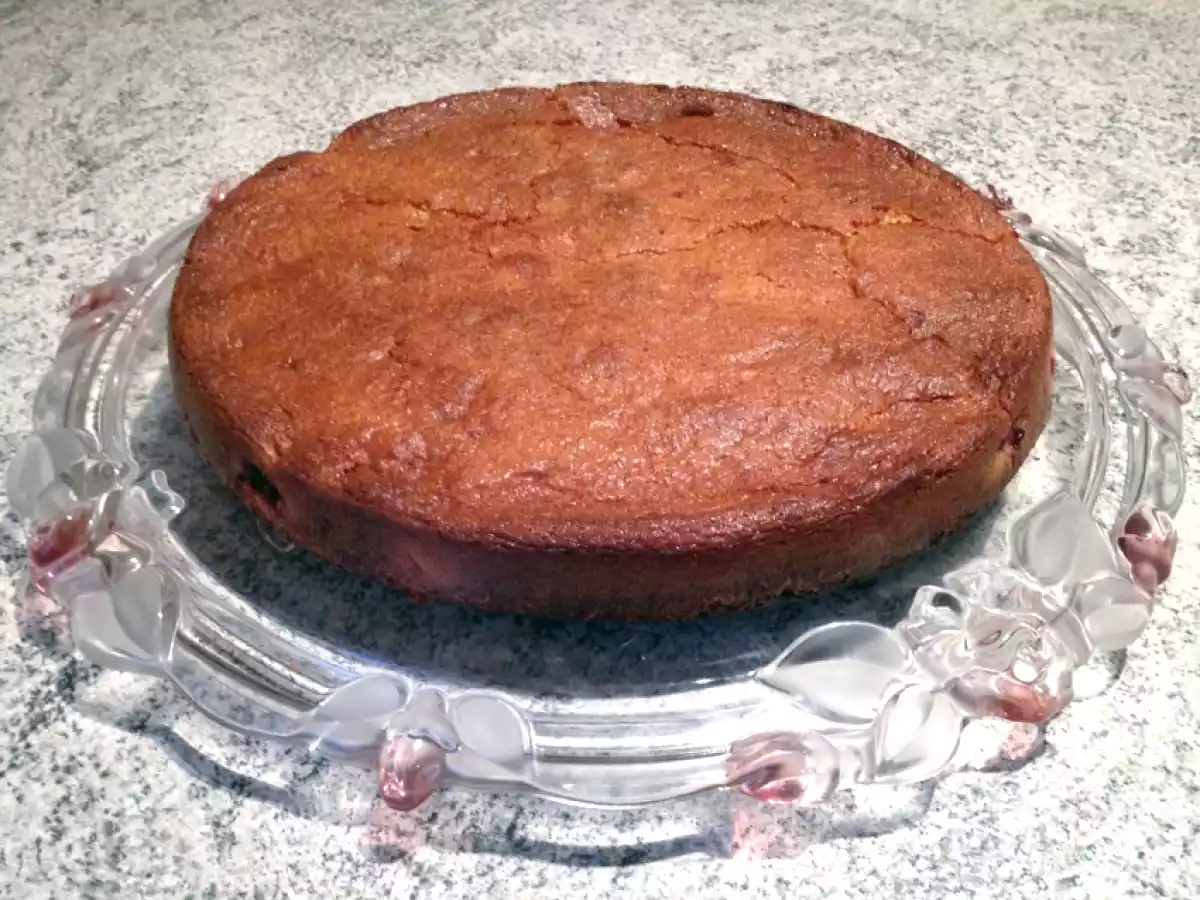 Gâteau crousti-fondant aux pêches et aux framboises - photo 2