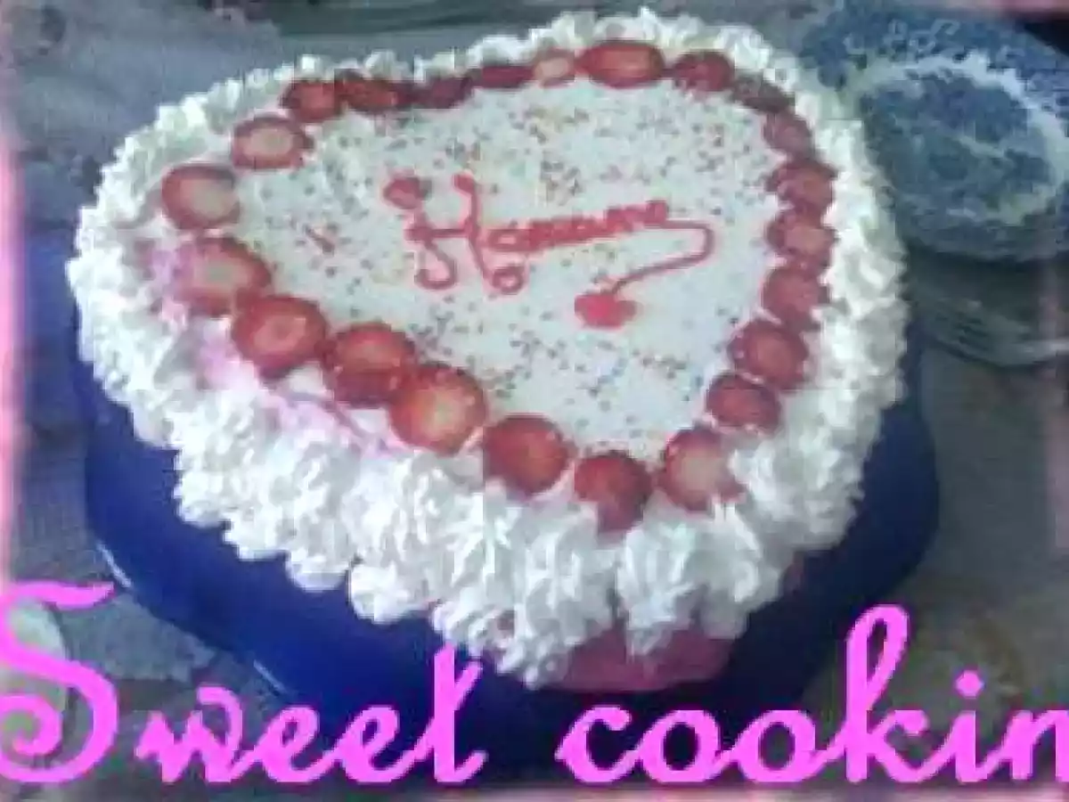 Gateau d'anniversaire à la fraise