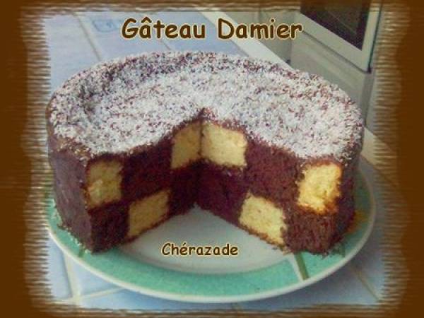  G teau  damier  Recette Ptitchef