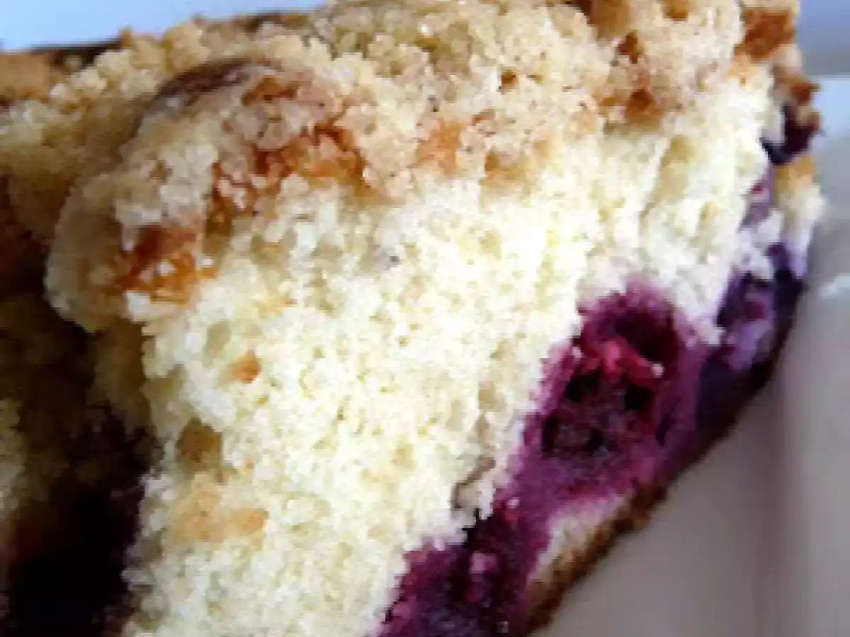 Gateau danois aux myrtilles ultra moelleux sous sa croûte croustillante