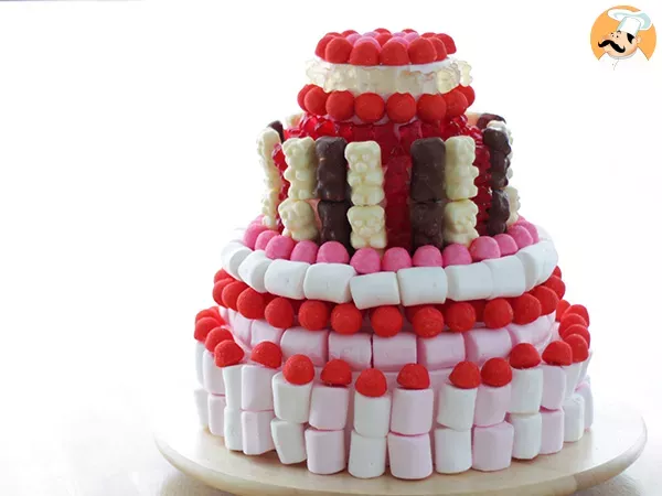 Support combiné gâteau et cœur pour gâteau en bonbons