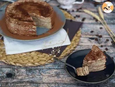 Gâteau de crêpes façon tiramisu au café et cacao, photo 4