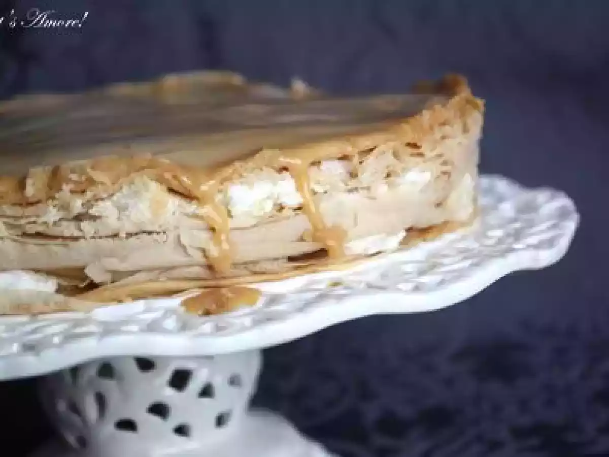 Gâteau de crêpes spéculos, pommes et caramel au beurre salé - photo 2