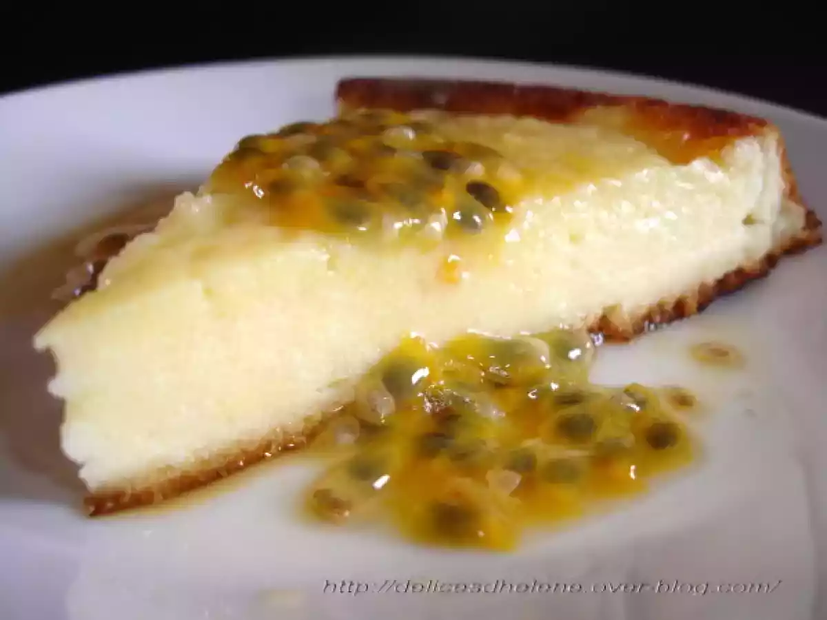 GATEAU DE FROMAGE BLANC A L'ORANGE, COULIS PASSION - photo 2