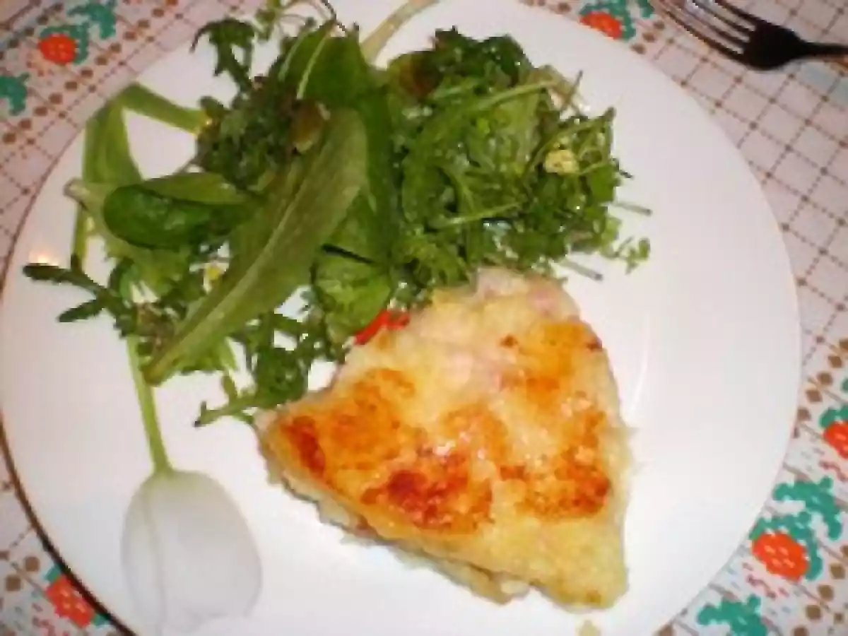 Gateau de pomme de terre aux lard et au cantal