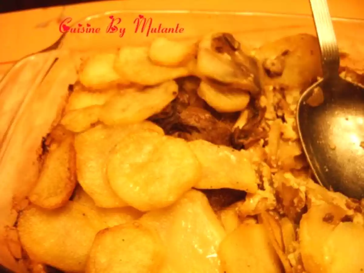 Gâteau de pommes de terre au cèpes