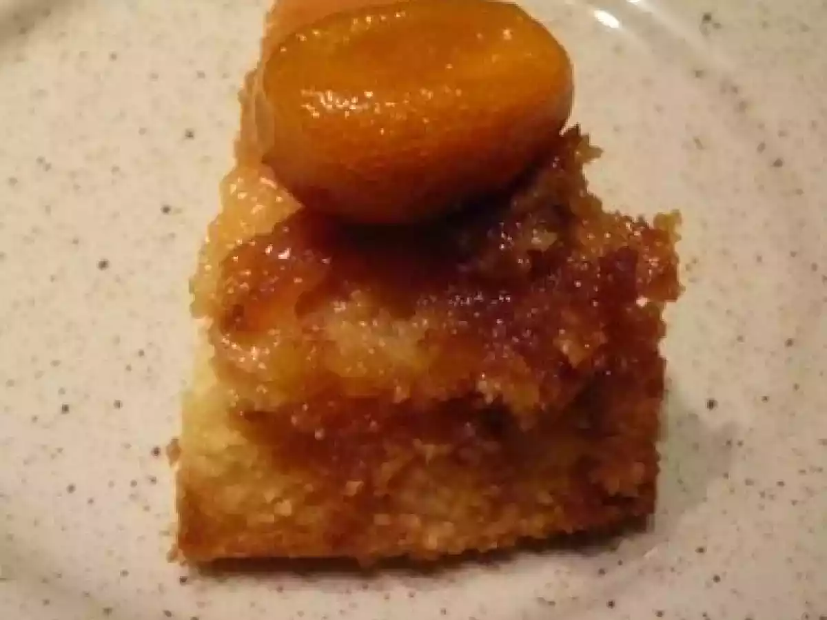 Gateau de semoule à la clémentine au caramel de kumquat