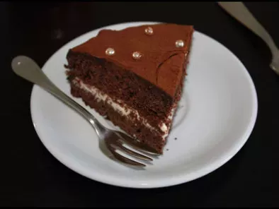 Gâteau double couche chocolat-mascarpone