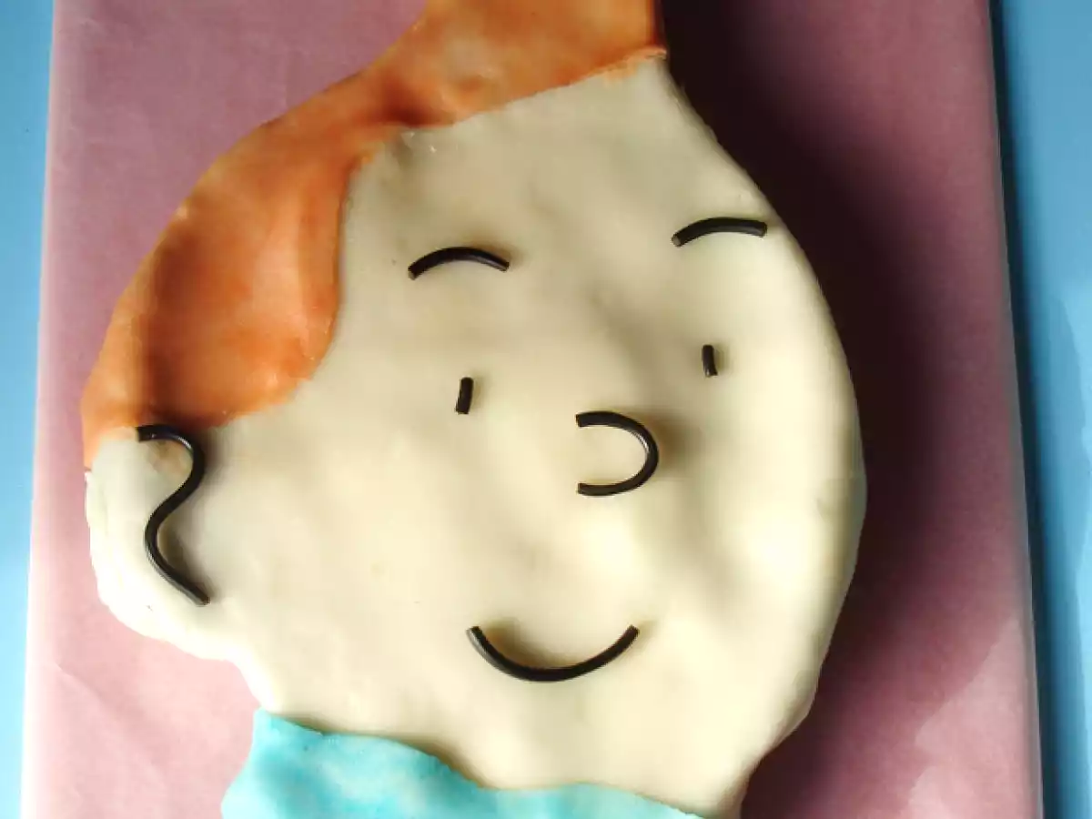 Gateau en tête de Tintin