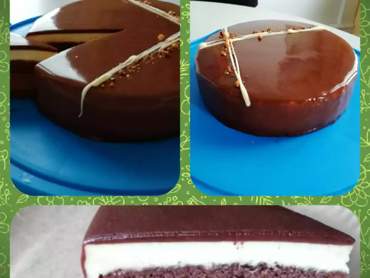 Gâteau entremet aux 2 chocolats