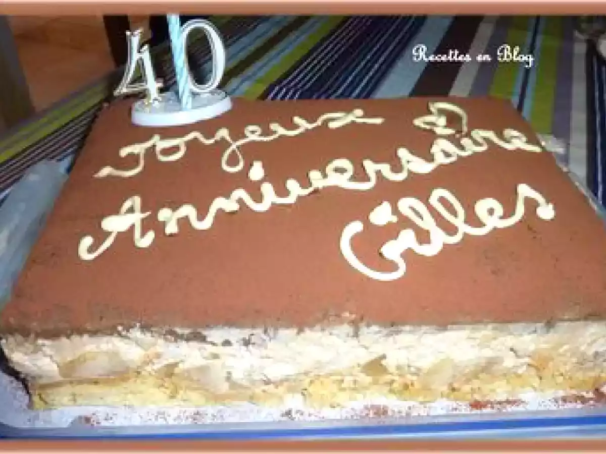 GÂTEAU ENTREMET AUX MARRONS ET AUX POIRES CARAMÉLISÉES